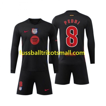 Fußballtrikots FC Barcelona Pedri 8 Kinder 2024-2025 Langarm Auswärts-trikot kaufen